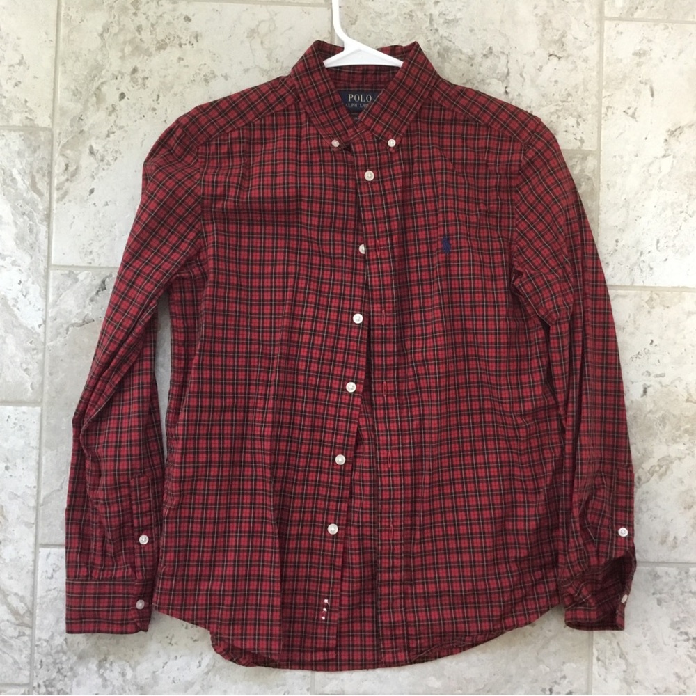 Polo by Ralph Lauren Red Plaid Boy’s Shirt